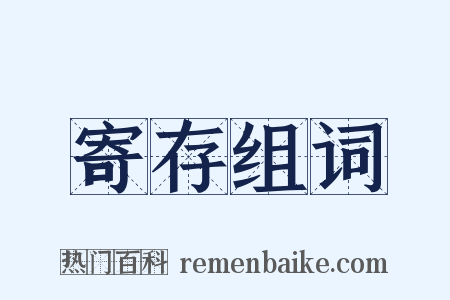 寄存组词是什么意思的图片